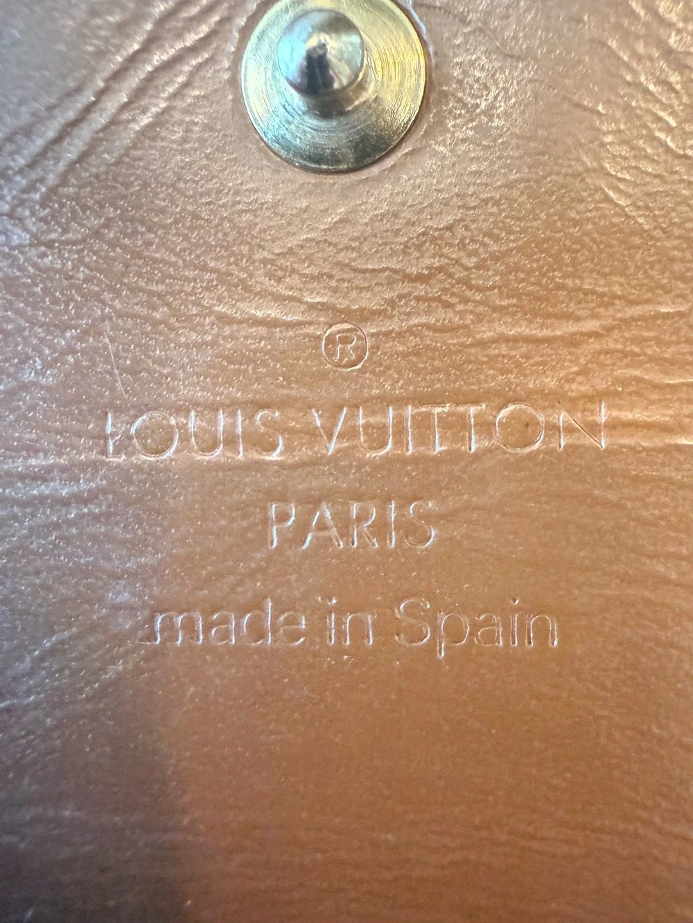 Louis Vuitton Brown/Copper Vernis Embossed Key Holder